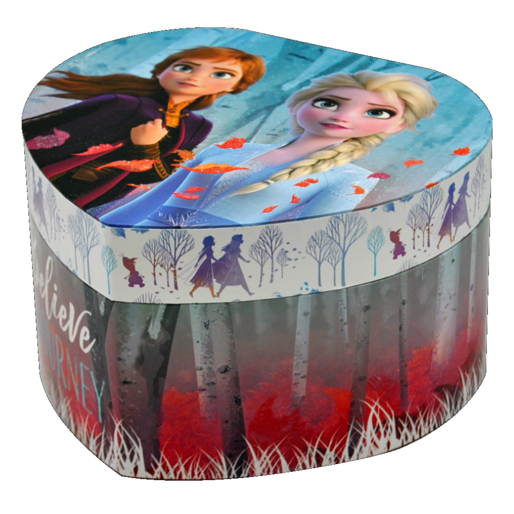 Portagioie Musicale a Forma di Cuore Frozen Ii DISNEY Carillon in Cartone - Wd20734