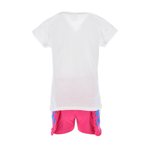 Completo Short + T-Shirt M.c. Minnie Mouse DISNEY Bambina Sun City 3/8 Anni - We1089bianco