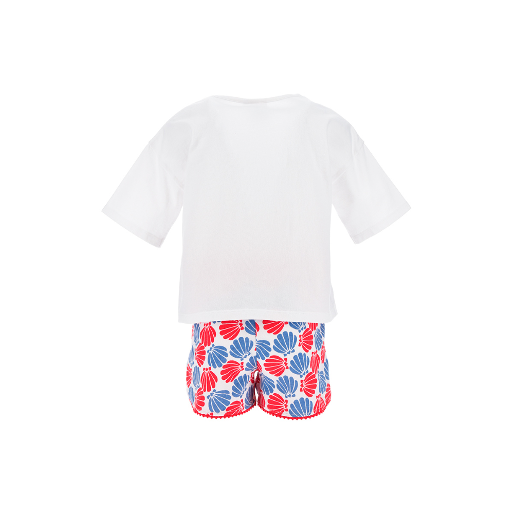 Completo Short + T-Shirt M.c. Minnie Mouse DISNEY Bambina Sun City 3/8 Anni - We1094bianco