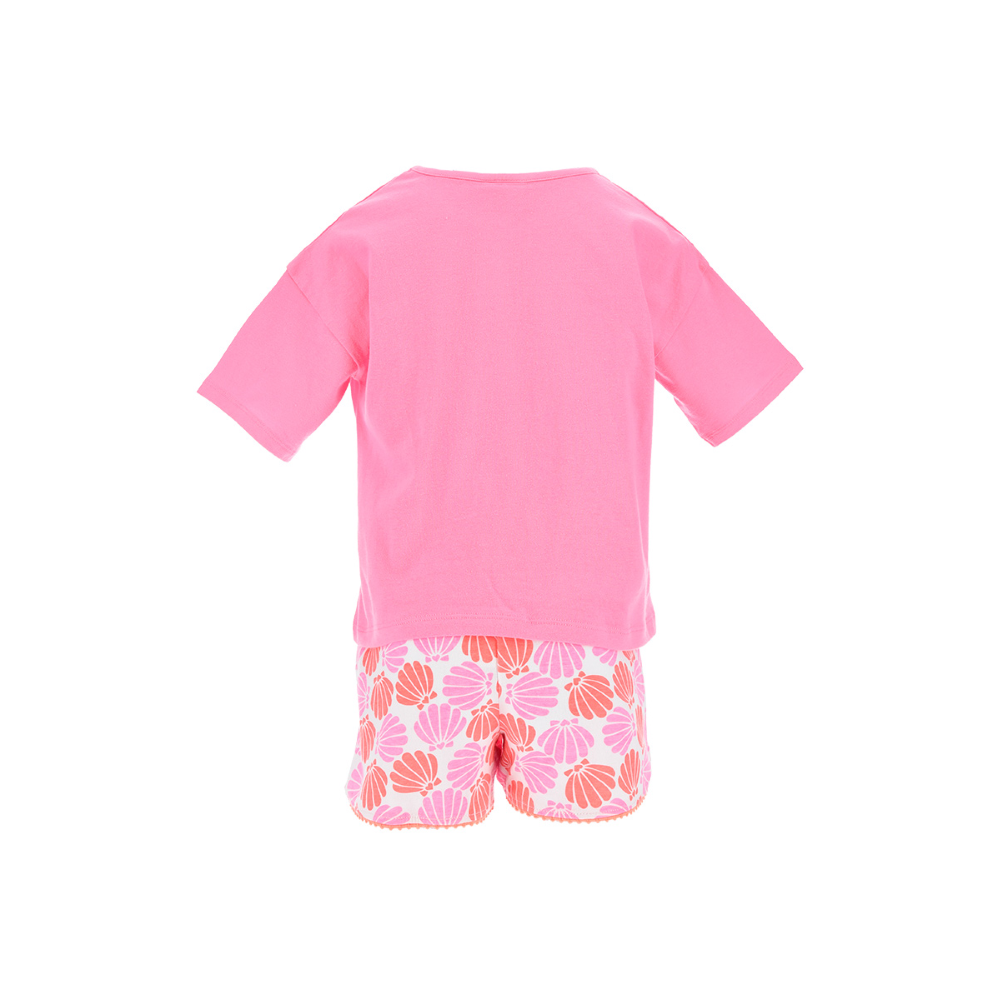 Completo Short + T-Shirt M.c. Minnie Mouse DISNEY Bambina Sun City 3/8 Anni - We1094rosa