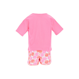 Completo Short + T-Shirt M.c. Minnie Mouse DISNEY Bambina Sun City 3/8 Anni - We1094rosa