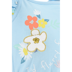 Scamiciata Frozen Ii DISNEY Bambina Sun City 3/8 Anni - We1109azzurro