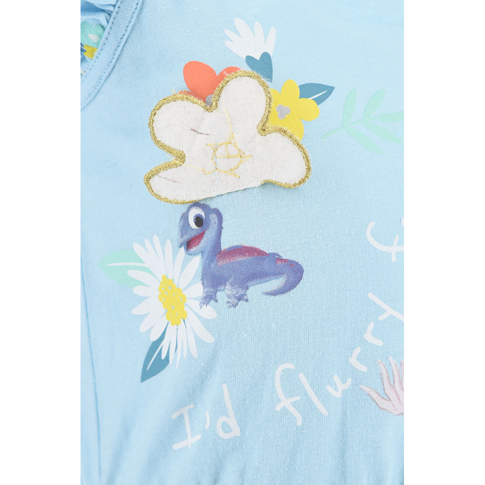 Scamiciata Frozen Ii DISNEY Bambina Sun City 3/8 Anni - We1109azzurro