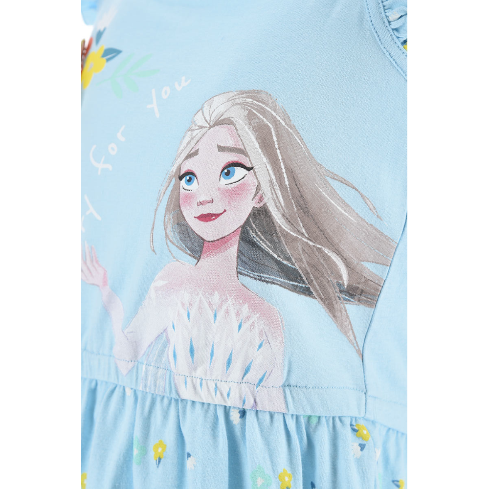 Scamiciata Frozen Ii DISNEY Bambina Sun City 3/8 Anni - We1109azzurro