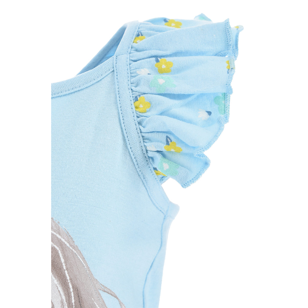 Scamiciata Frozen Ii DISNEY Bambina Sun City 3/8 Anni - We1109azzurro
