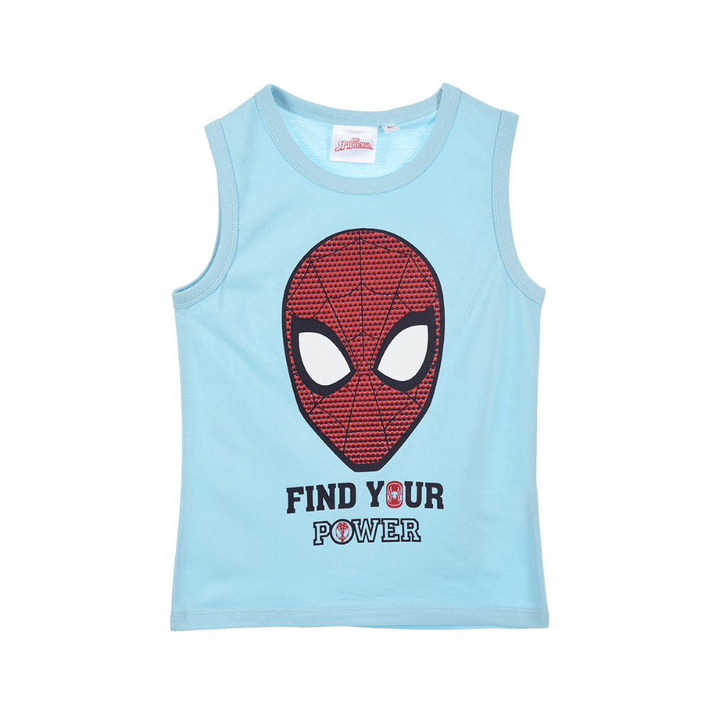 Canotta Spiderman MARVEL Maglietta Bambino Sun City - We1005celeste