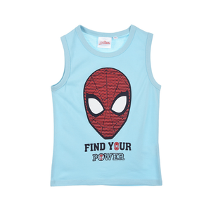 Canotta Spiderman MARVEL Maglietta Bambino Sun City - We1005celeste