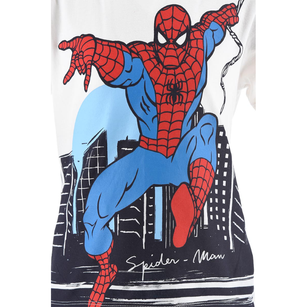 Completo Short + T-Shirt Spiderman MARVEL Bambino Sun City 3/8 Anni - We1212bianco