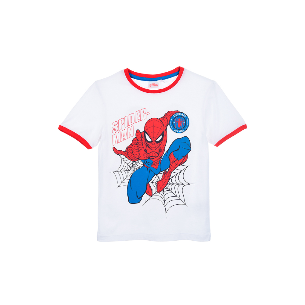 T-Shirt M.c. Spiderman MARVEL Maglietta Bambino Sun City 3/8 Anni - We1208bianco