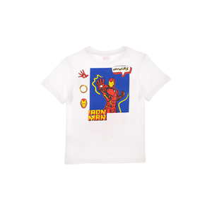 T-Shirt M.c. Iron Man MARVEL Maglietta Bambino Sun City 3/8 Anni - We1022bianco