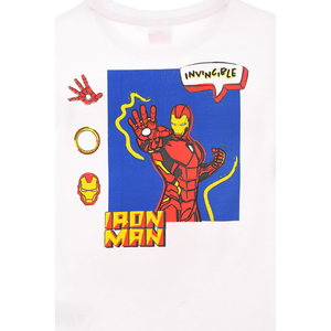 T-Shirt M.c. Iron Man MARVEL Maglietta Bambino Sun City 3/8 Anni - We1022bianco