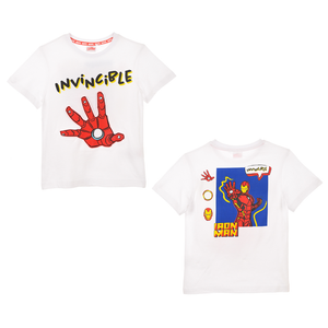 T-Shirt M.c. Iron Man MARVEL Maglietta Bambino Sun City 3/8 Anni - We1022bianco
