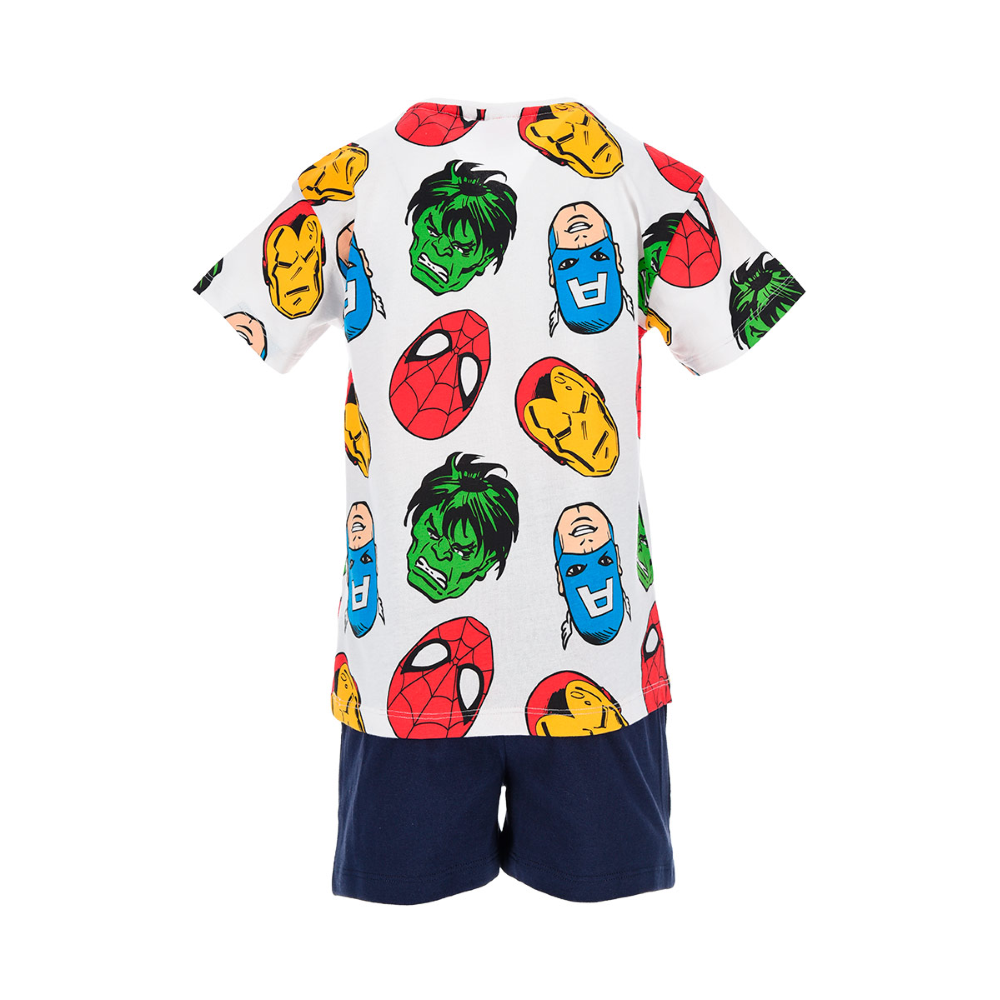 Completo Short + T-Shirt Avengers MARVEL Bambino Sun City 3/8 Anni - We1024bianco