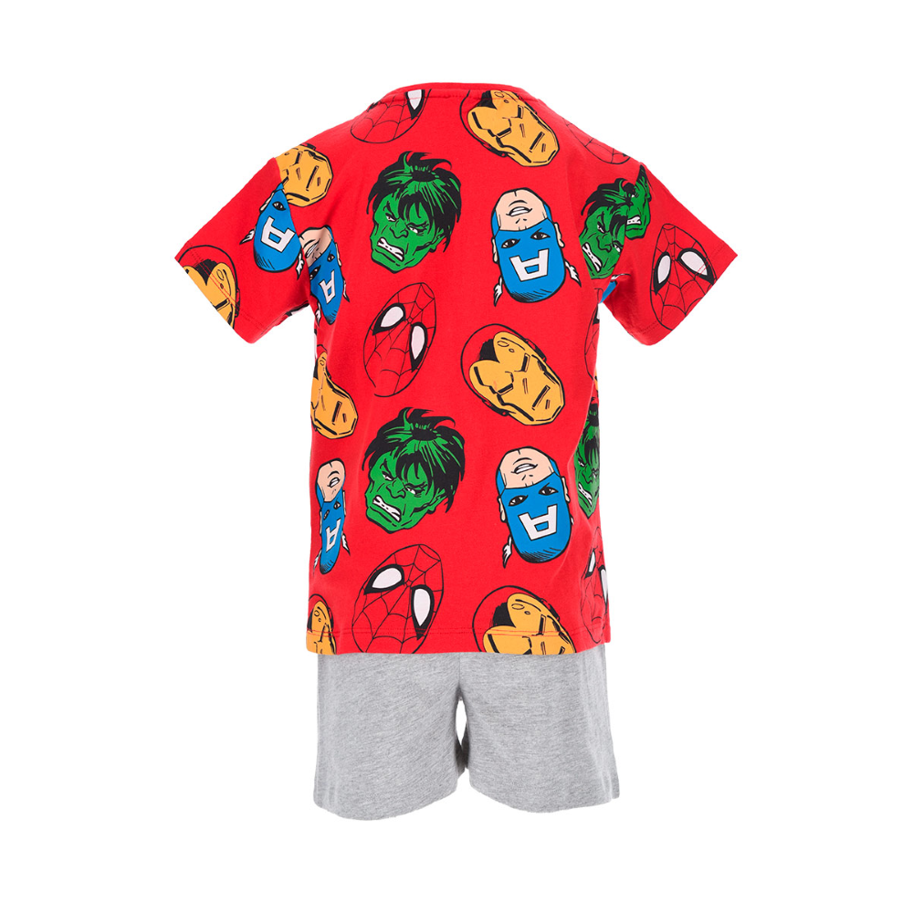Completo Short + T-Shirt Avengers MARVEL Bambino Sun City 3/8 Anni - We1024rosso