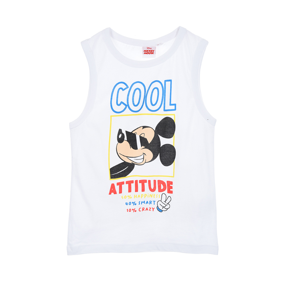 Canotta Topolino DISNEY Maglietta Bambino Sun City - We1035bianco