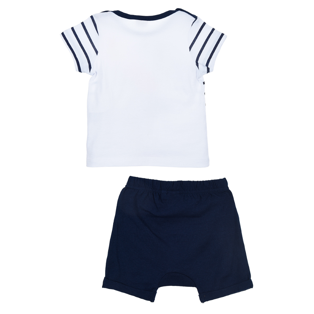 Completo Short + T-Shirt Topolino DISNEY Bambino Neonato Sun City - We0028blu
