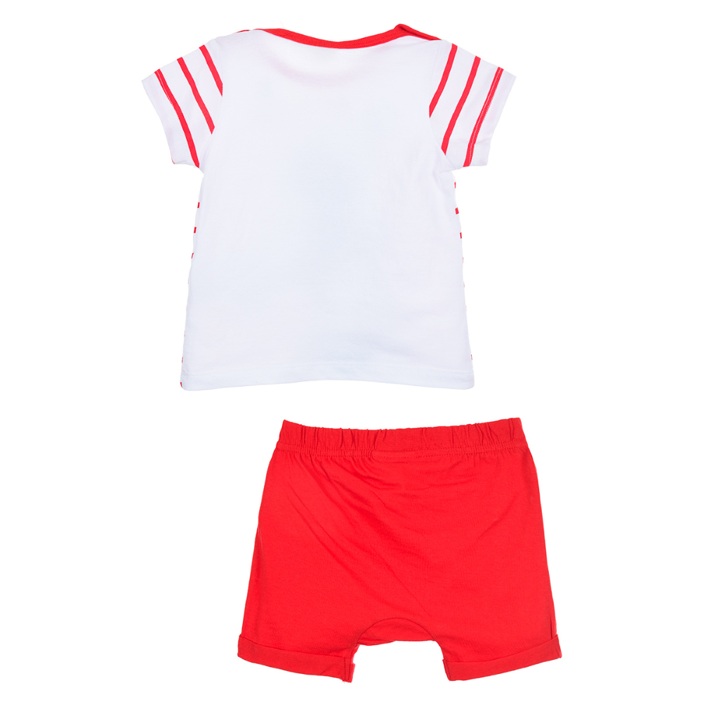 Completo Short + T-Shirt Topolino DISNEY Bambino Neonato Sun City - We0028rosso