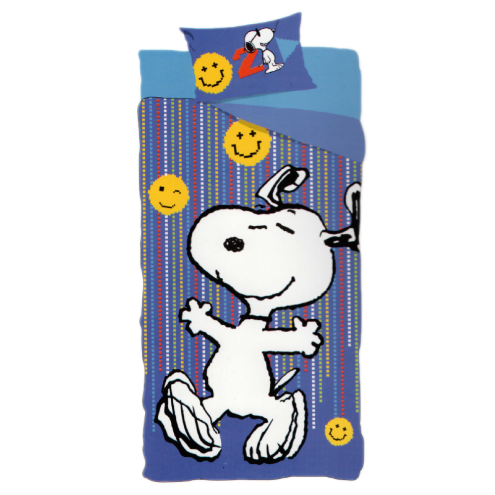 Completo Lenzuola Snoopy Sottolenzuola Lenzuola Federa Letto Singolo - Sno-Bedset-0740