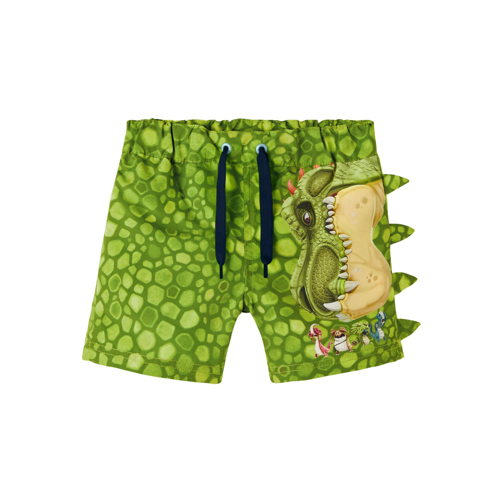 Costume Mare Dinosauri Pantaloncino Bermuda Bambino 1/7 Anni - 13213888verdefluo