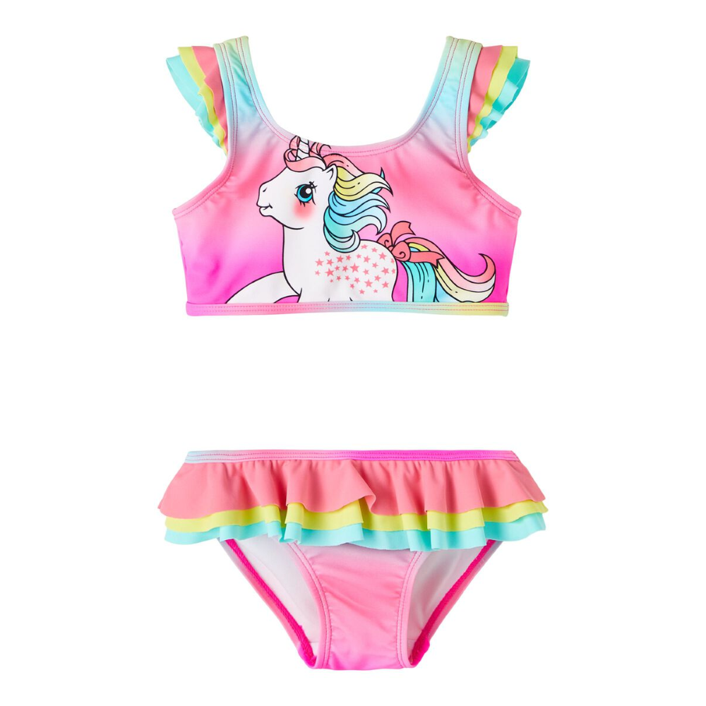 Costume Mare Bikini Unicorno 2 Pezzi Bambina Ragazza 2/8 Anni - 13213877fuxia