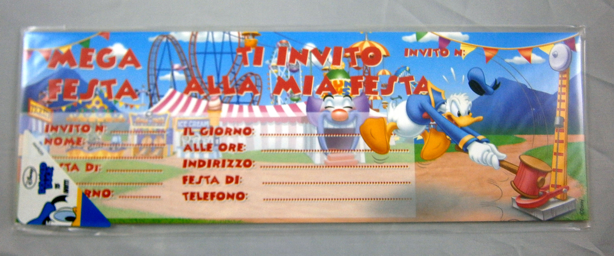 Biglietti di Inviti per Feste 15 Pz DISNEY Paperino