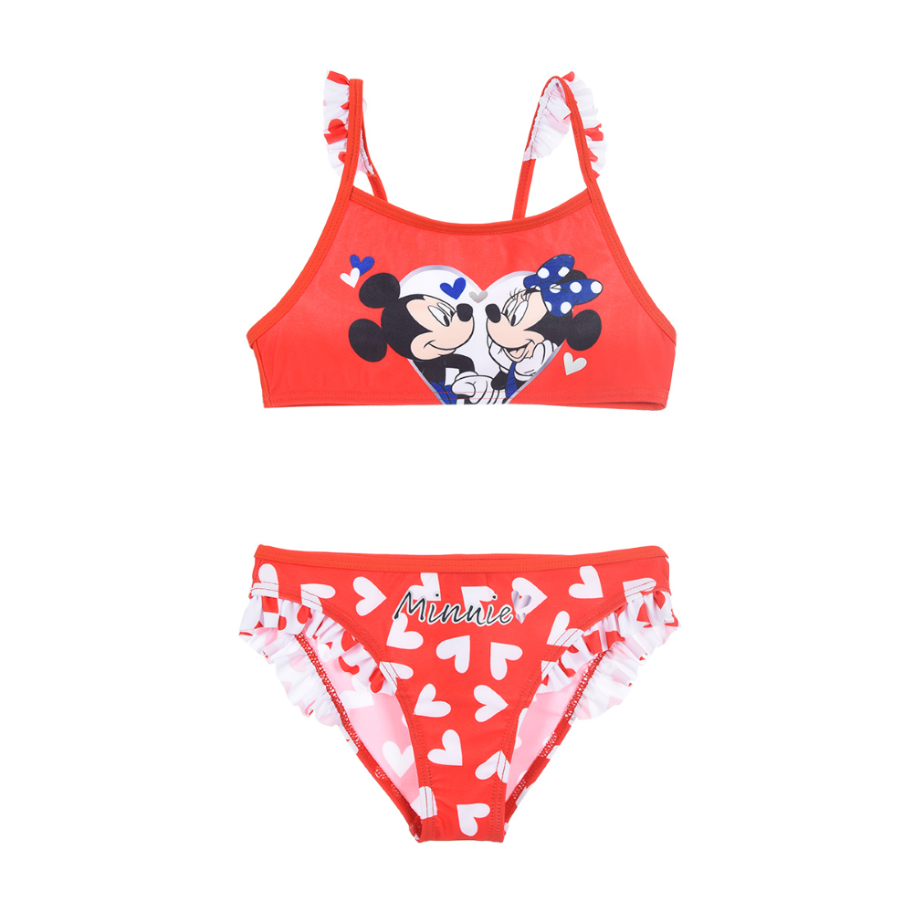 Costume Mare Minnie Mouse DISNEY Bikini 2 Pezzi Bambina - We1861rosso