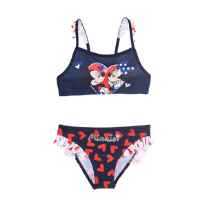 Costume Mare Minnie Mouse DISNEY Bikini 2 Pezzi Bambina - We1861blu