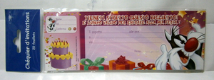 Biglietti di Inviti per Feste 20 Pz DISNEY Silvestro