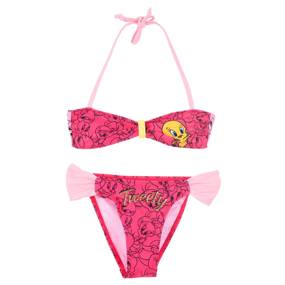 Costume Mare Titti Looney Tunes Bikini 2 Pezzi Bambina - We1918fuxia