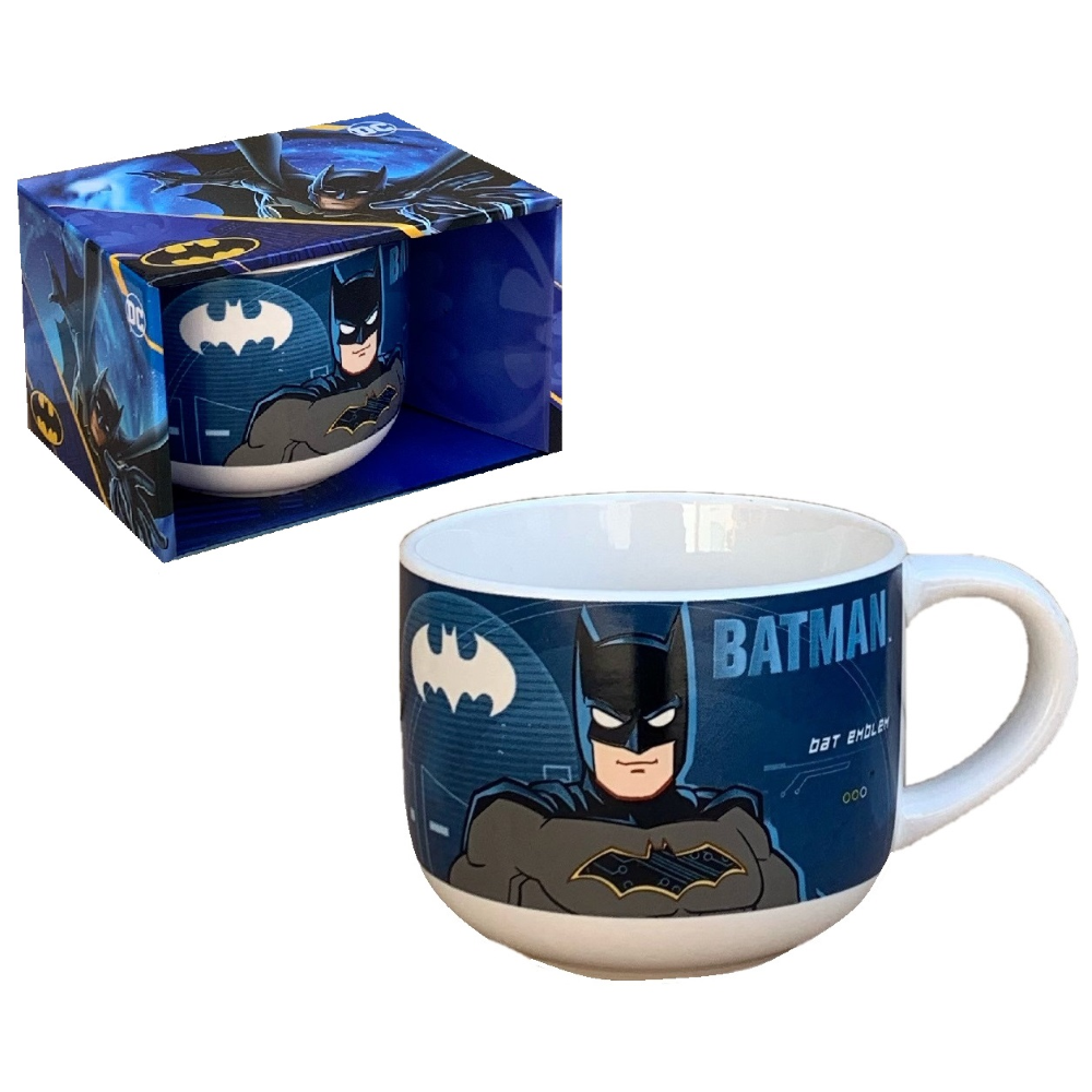 Tazza Larga Jumbo Batman in Ceramica 380 Ml Confezione Regalo -  L05200mc
