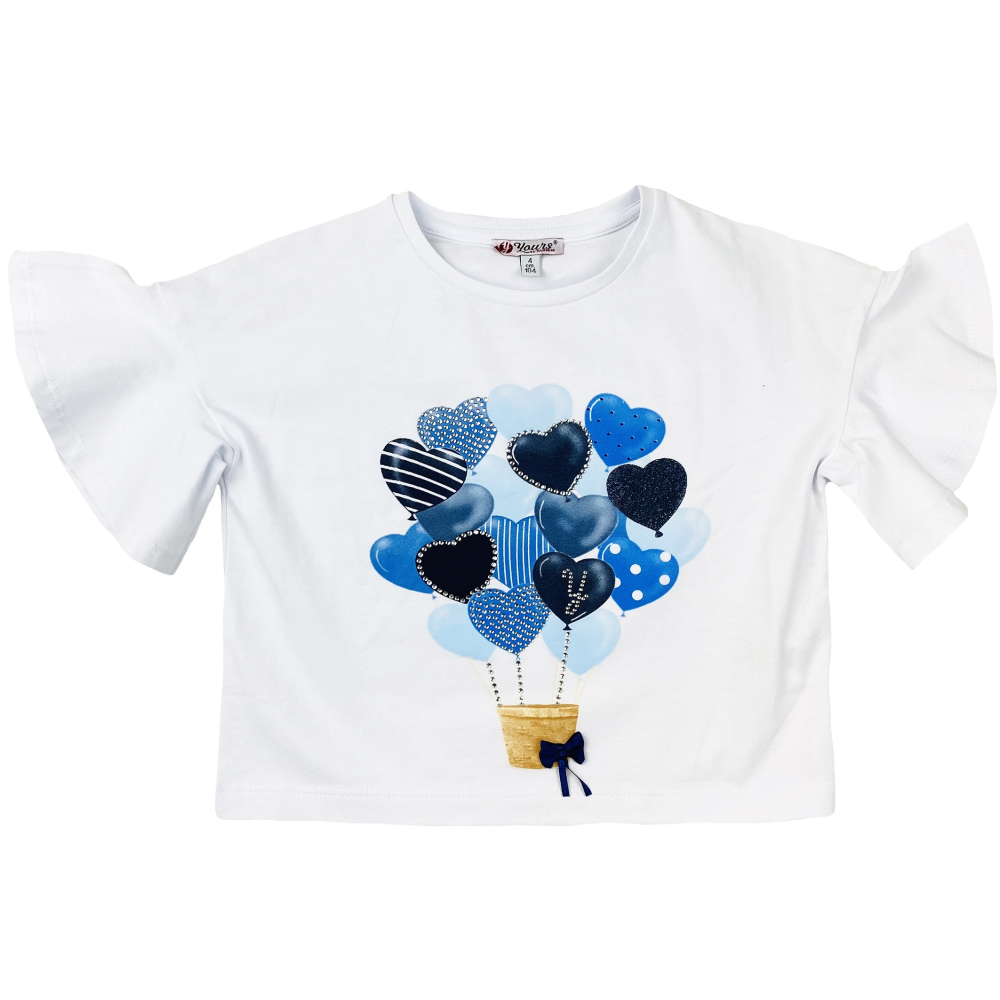T-Shirt Yours Manica Corta Bambina 3/7 Anni - Ay4376