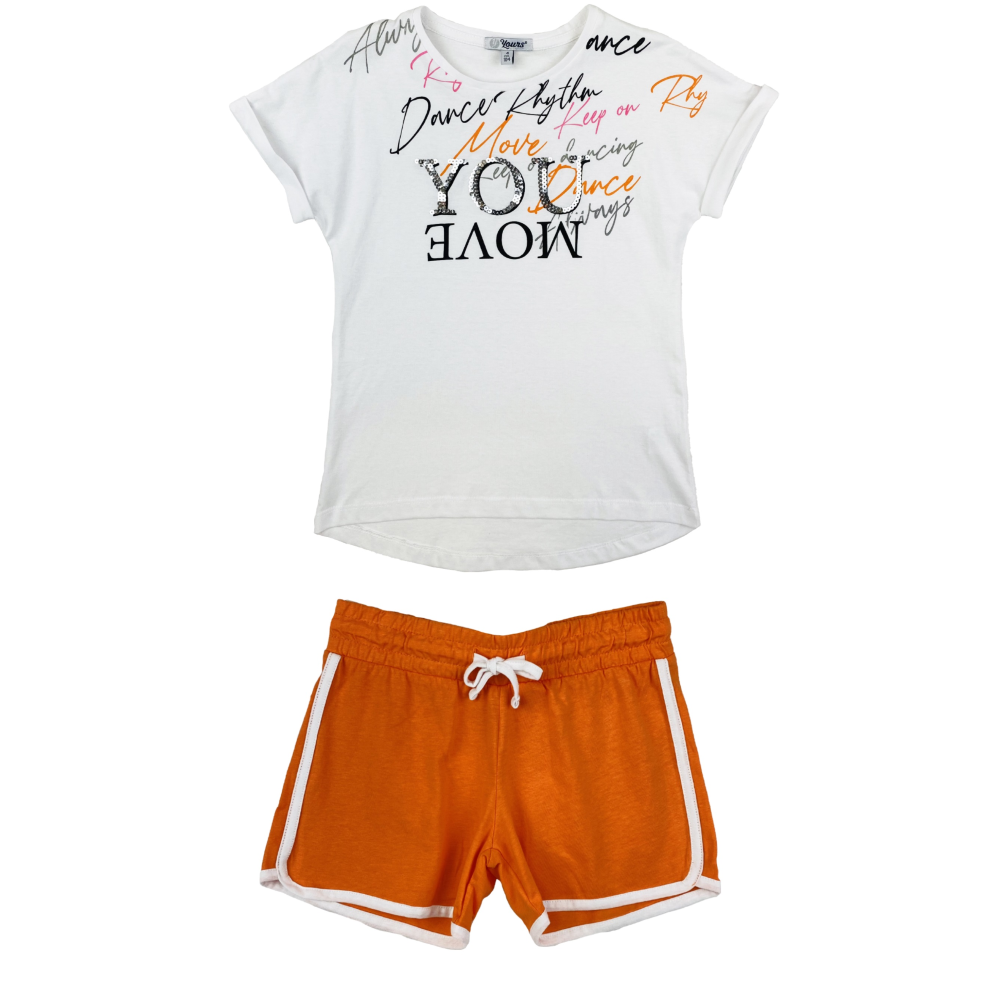 Completo Short + T-Shirt Yours Bambina 8/16 Anni - Ay5470