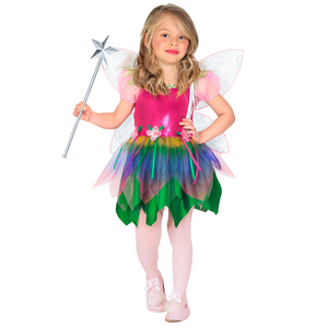 Costume Vestito Abito Travestimento Carnevale Bambina Fatina Dell'arcobaleno