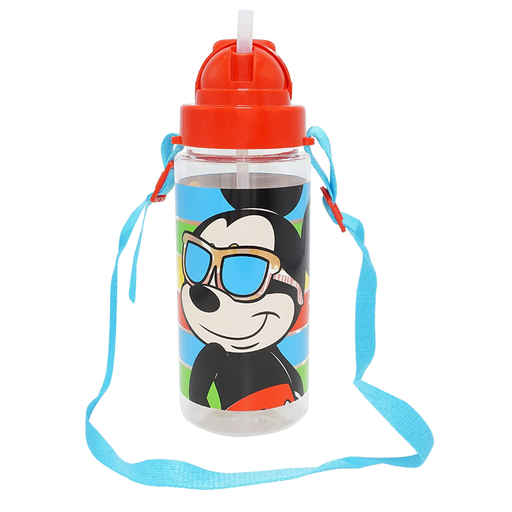 Borraccia in Tritan con Cannuccia Mickey Mouse DISNEY Topolino 500 Ml - 840357