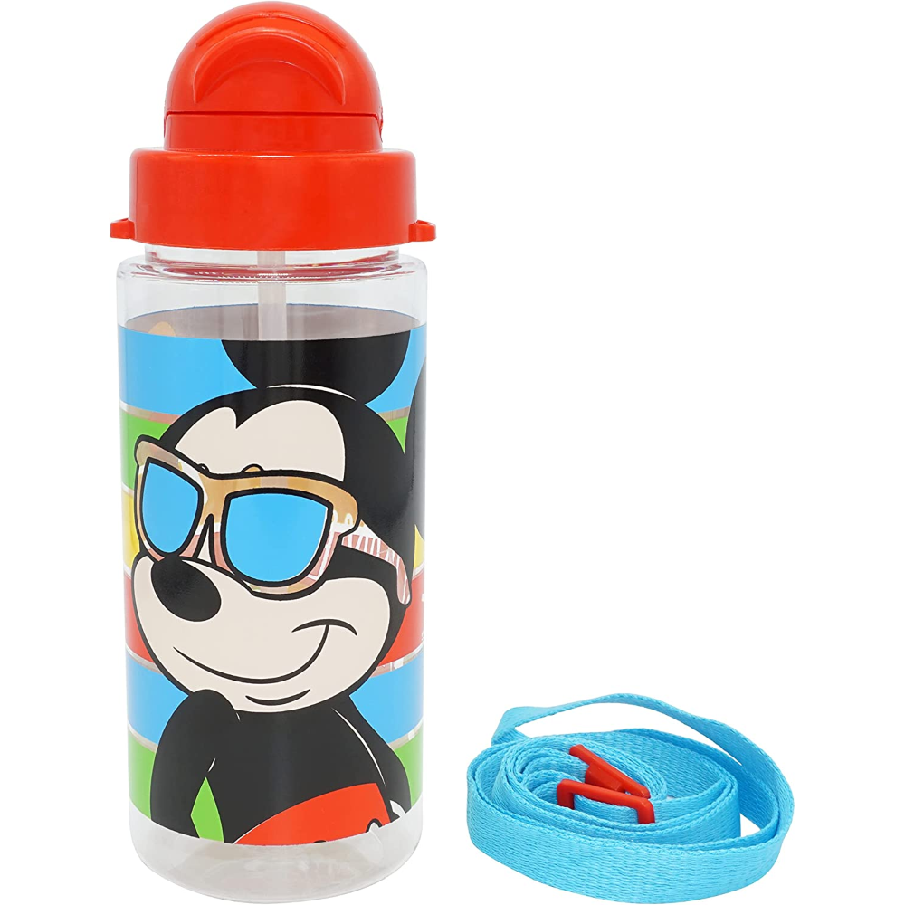 Borraccia in Tritan con Cannuccia Mickey Mouse DISNEY Topolino 500 Ml - 840357