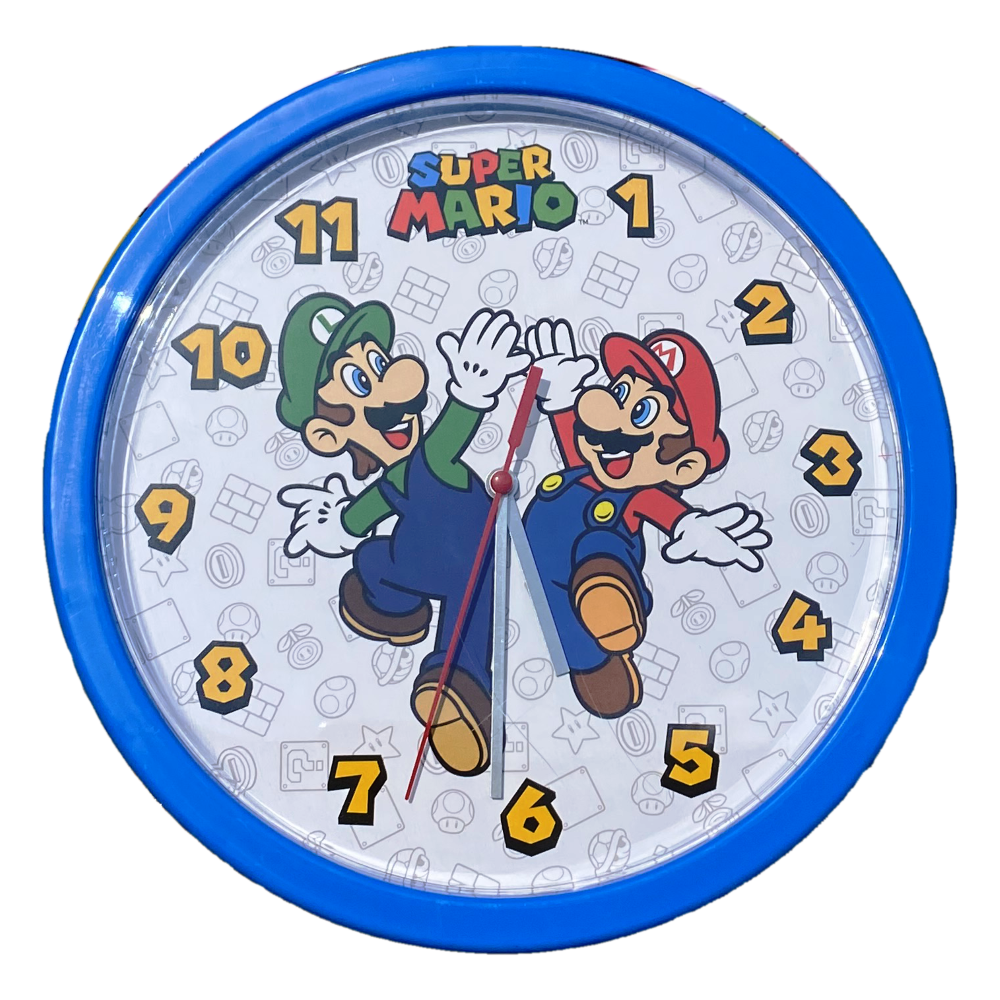 Orologio Super Mario da Parete Diametro Cm. 25 - Gsm3063