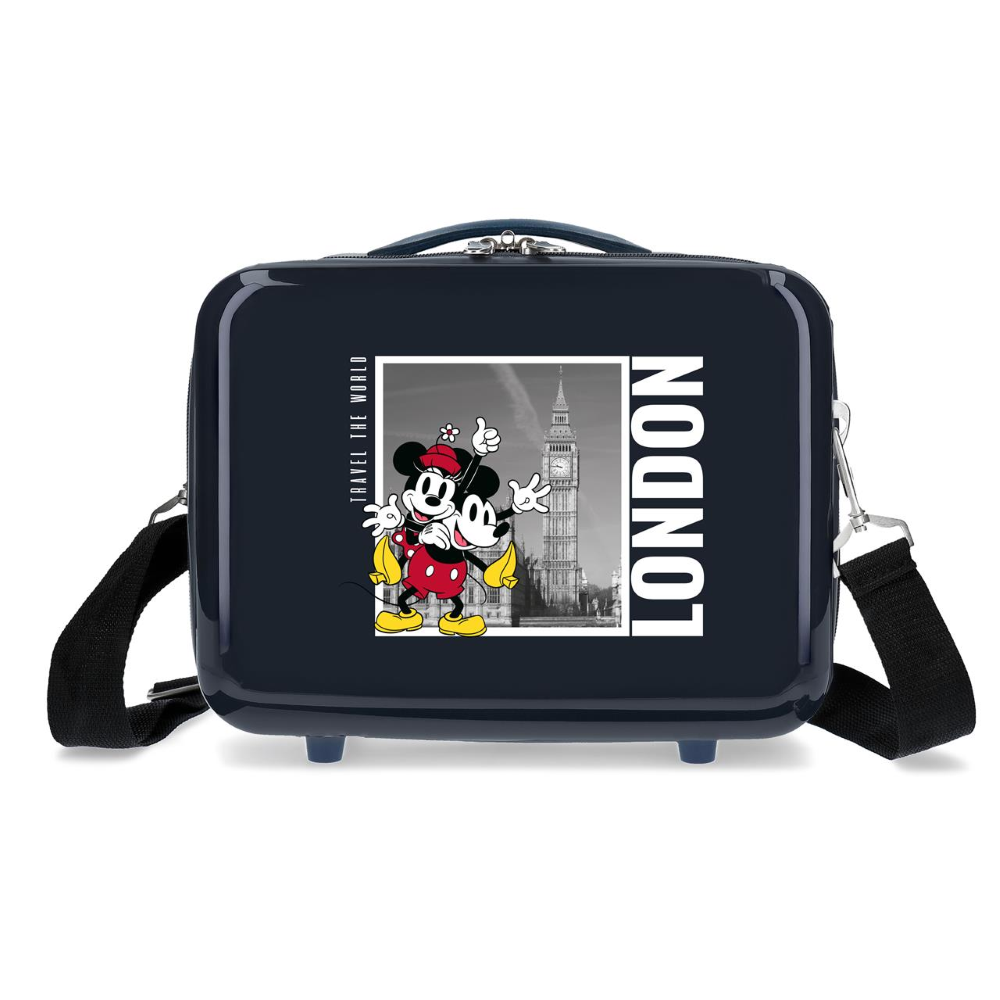 Beauty Case Minnie e Topolino a Londra DISNEY Borsa Viaggio in ABS Adattabile a Trolley - 3673925