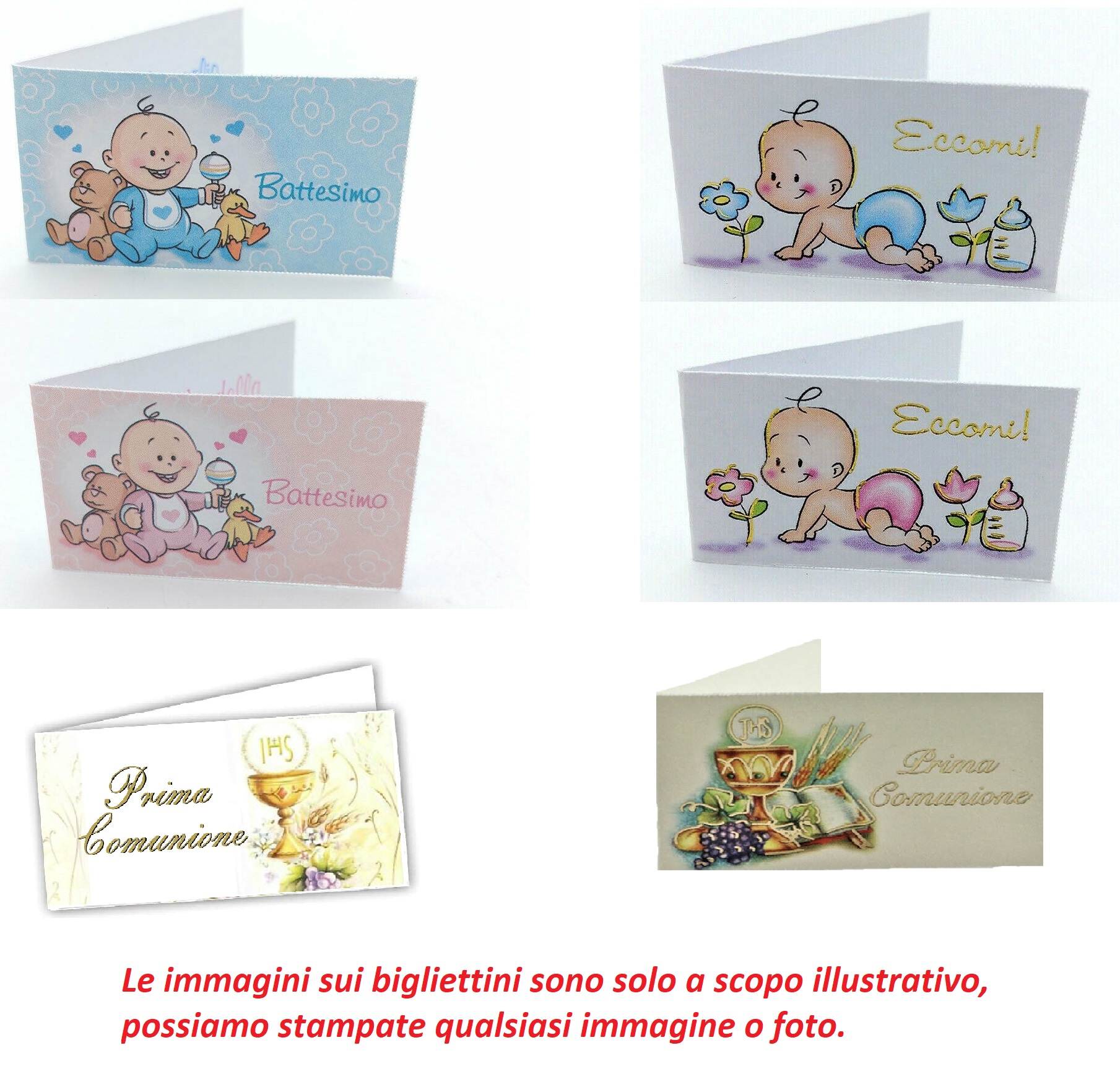 Biglietti per Bomboniere Personalizzati Pz. 20