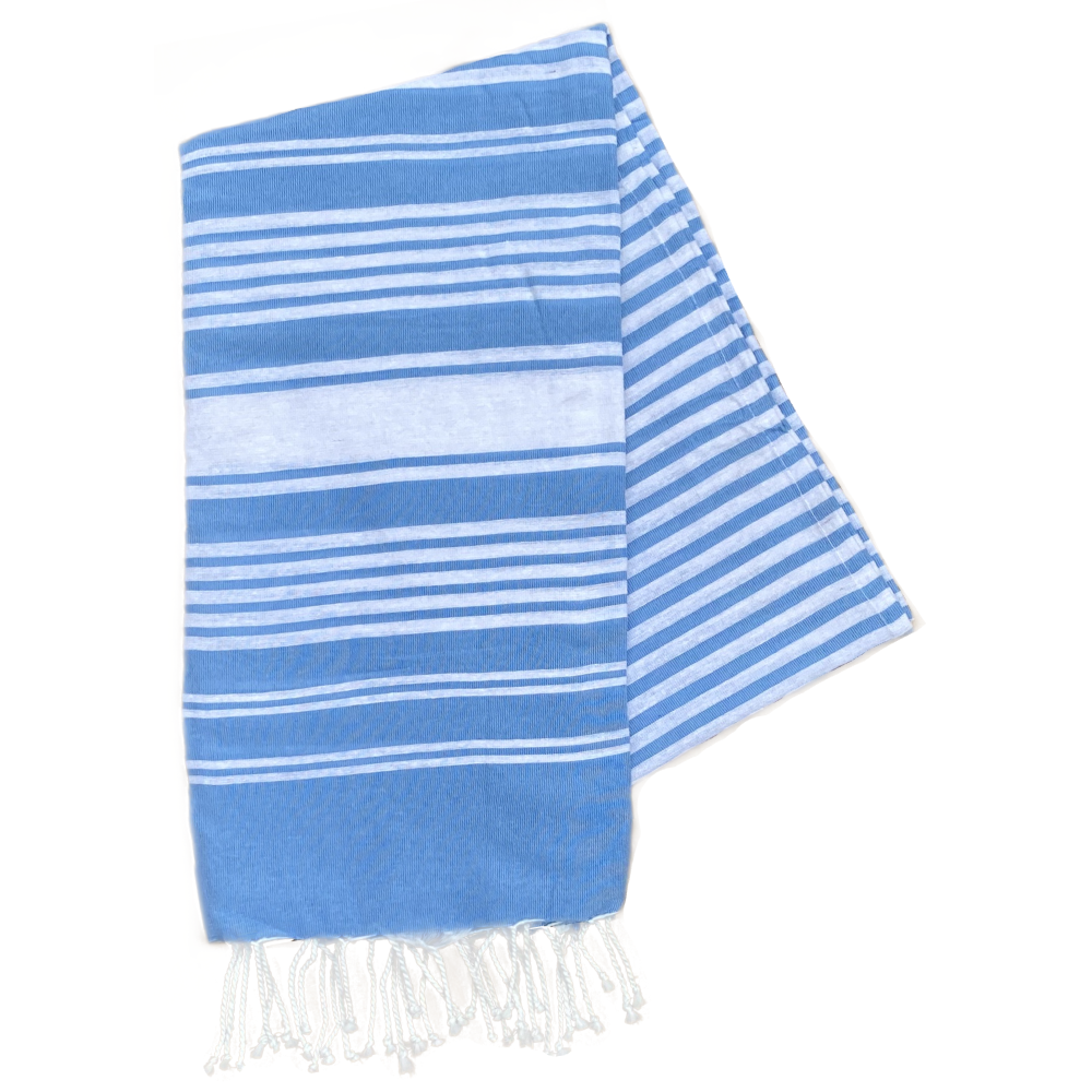 Telo Fouta in Cotone 90 X 180 CM Mare Piscina Casa - 67.00525.99celeste