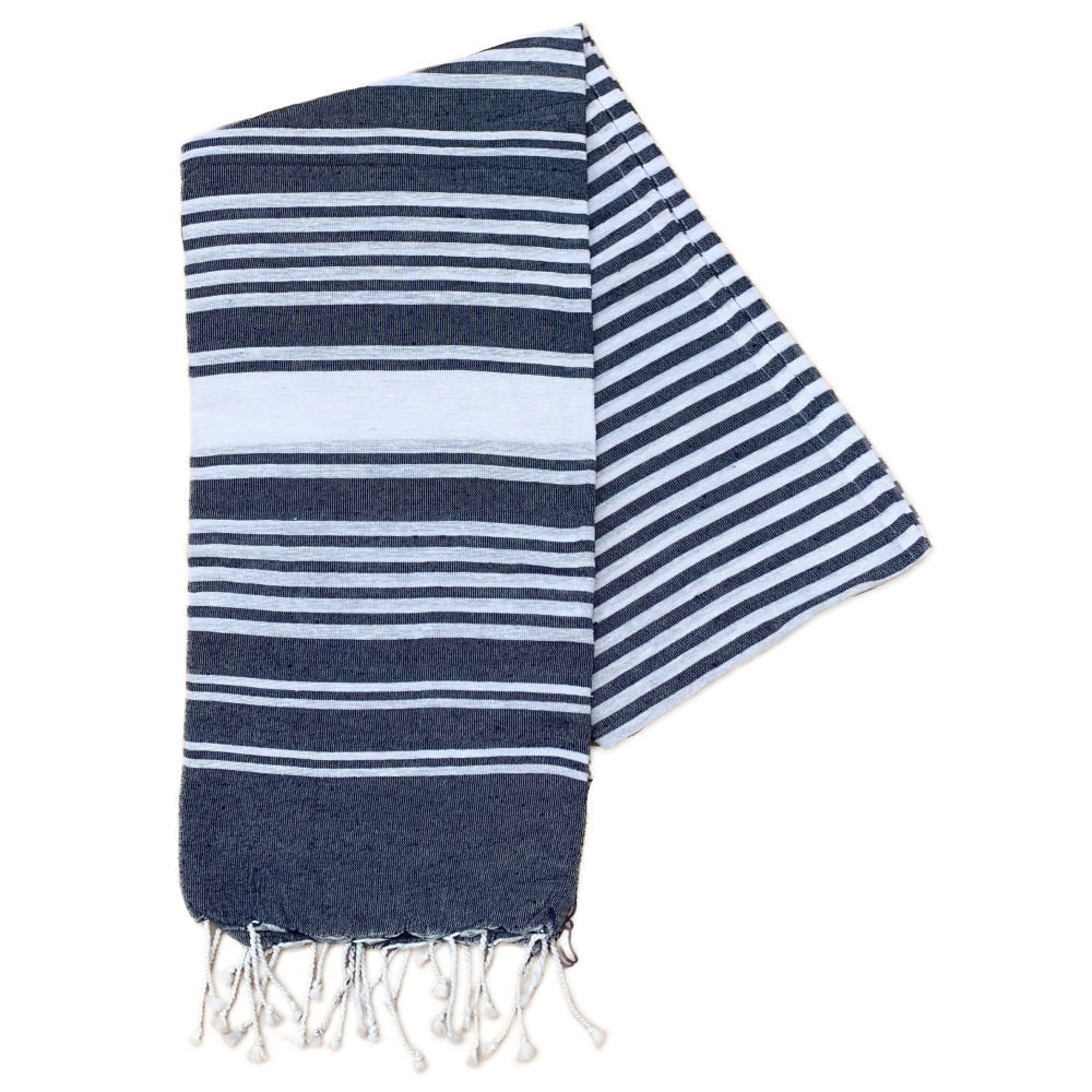 Telo Fouta in Cotone 90 X 180 CM Mare Piscina Casa - 67.00525.99bluscuro