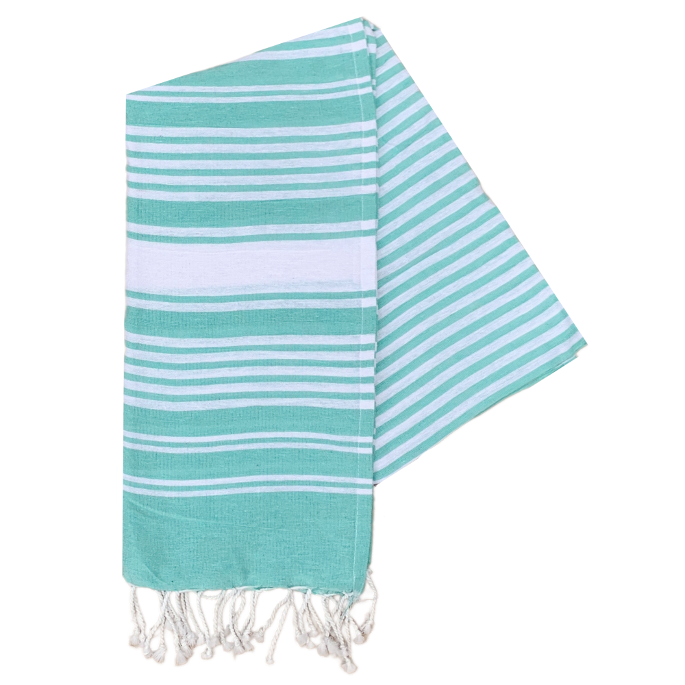 Telo Fouta in Cotone 90 X 180 CM Mare Piscina Casa - 67.00525.99verdeacqua