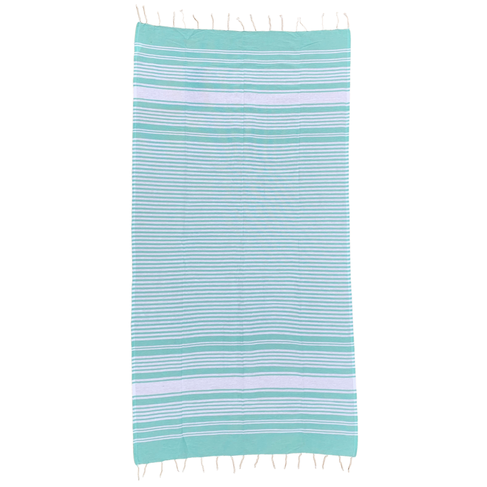 Telo Fouta in Cotone 90 X 180 CM Mare Piscina Casa - 67.00525.99verdeacqua