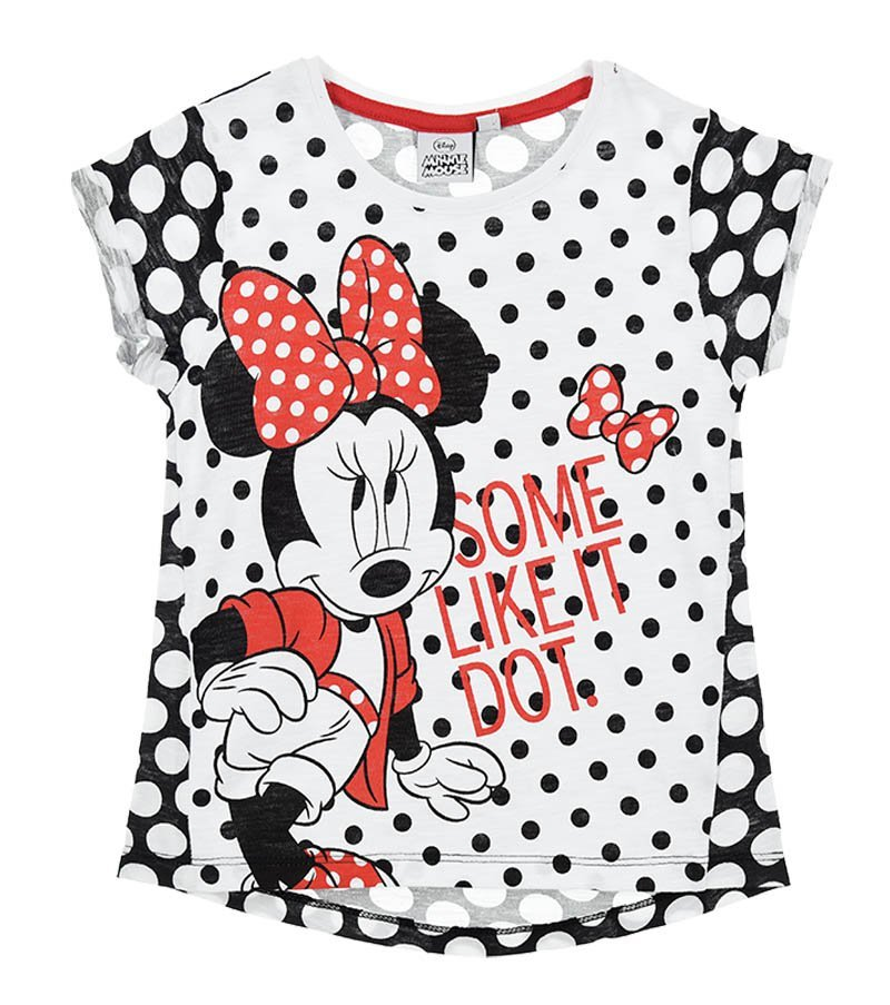 T-Shirt Minnie Maglietta DISNEY Bambina Ragazza Sun City 3/8 Anni - Qe1210nero