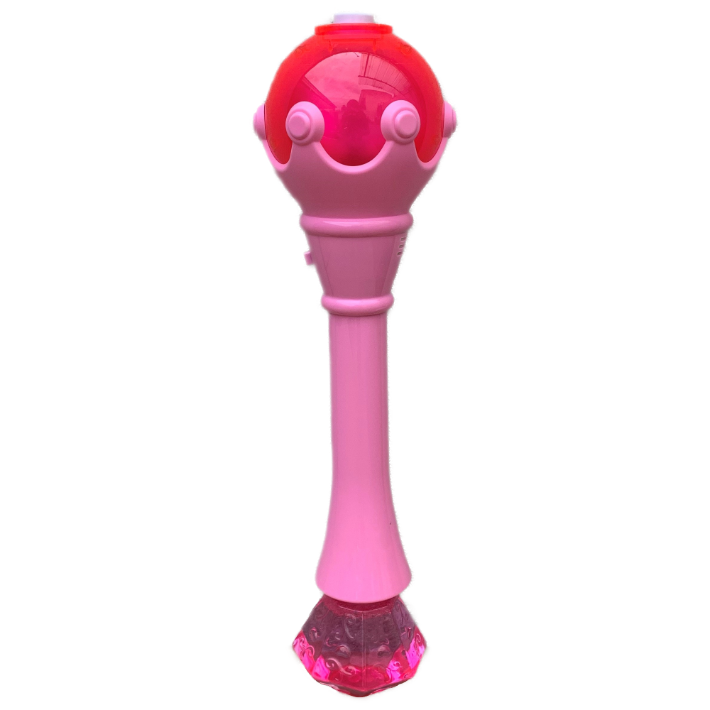 Scettro Sparabolle di Sapone Rosa con Luci e Suoni Gioco per Bambini - Wnt0032