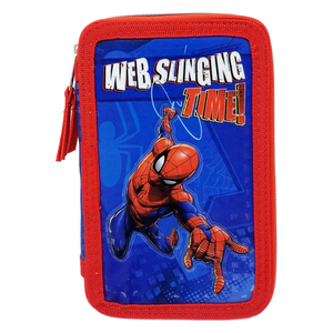 Astuccio Scuola 3d Spiderman MARVEL Multiscomparto 3 Zip Portacolori Pennarelli Giotto - Sp0832