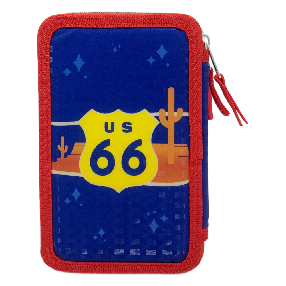 Astuccio Scuola 3d Cars DISNEY Saetta Mcqueen Multiscomparto 3 Zip Portacolori Pennarelli Giotto - Ca0832