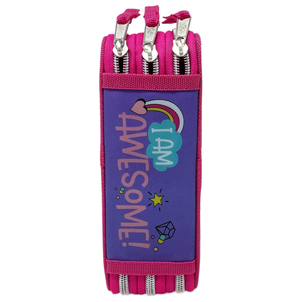 Astuccio Scuola 3d Minnie DISNEY Multiscomparto 3 Zip Portacolori Pennarelli Giotto - Min0832