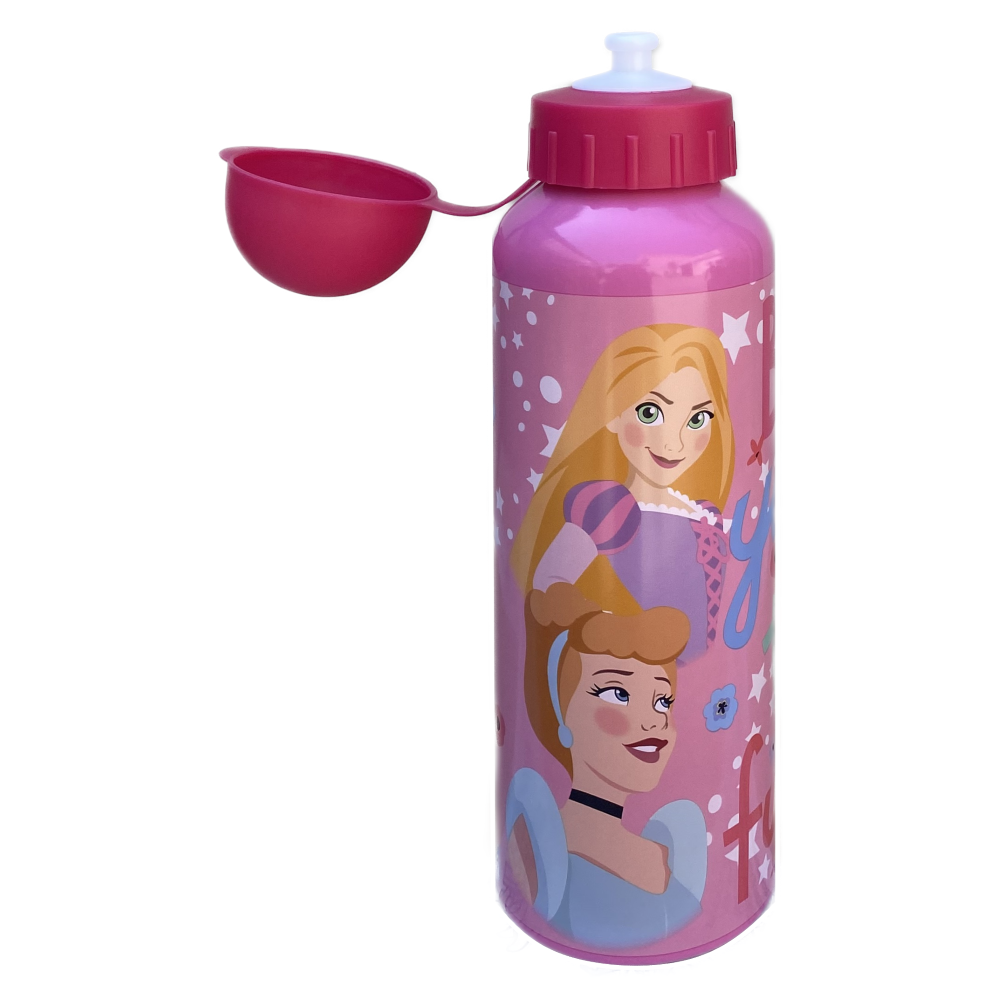 Borraccia in Alluminio Principesse DISNEY con Beccuccio e Coperchio 500 Ml - D06382mc/f