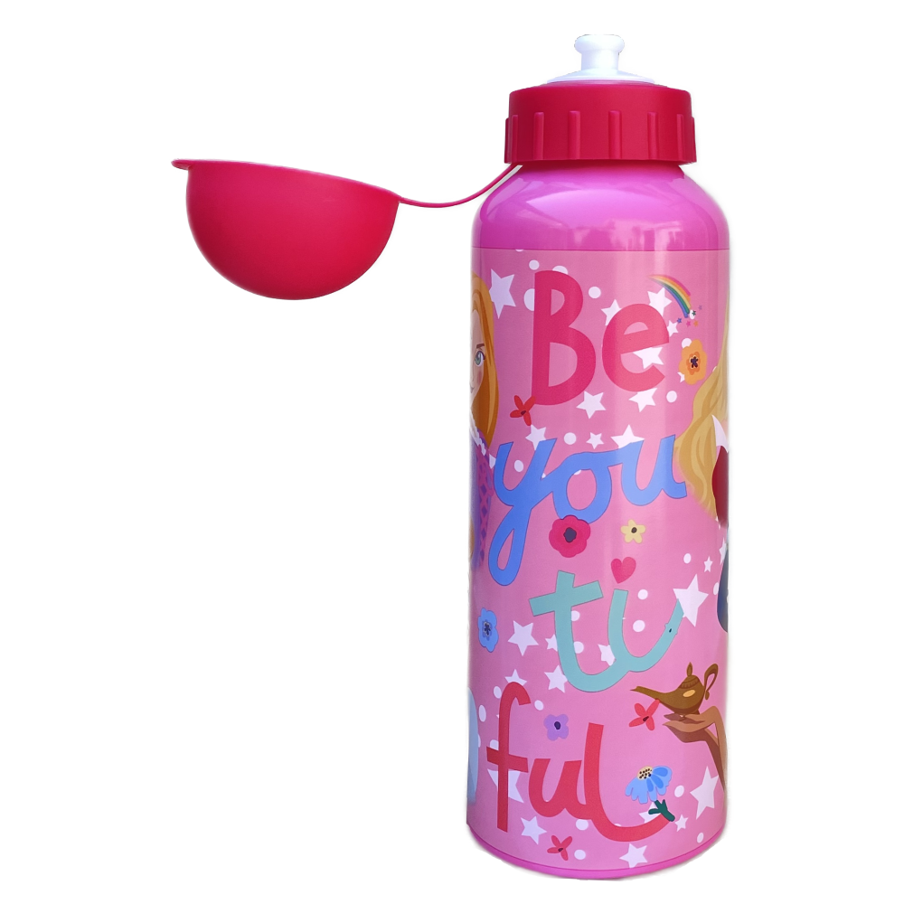 Borraccia in Alluminio Principesse DISNEY con Beccuccio e Coperchio 500 Ml - D06382mc/f