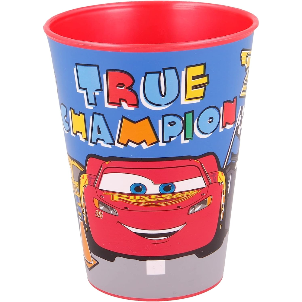 Bicchiere Cars DISNEY Saetta Mcqueen Plastica Ml.260 Cm. 10x7,5 - 51507